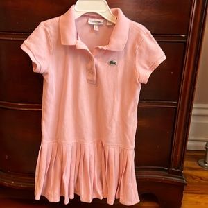 Lacoste toddler girl polo dress. Size 6. (Fits closer to 5, IMO)